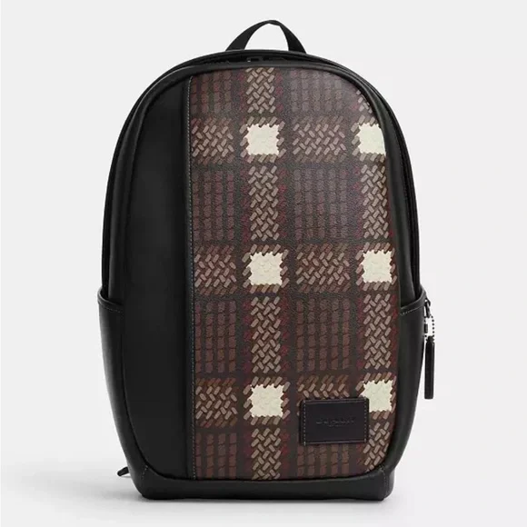 Coach | Bags | Nwt Coach Edge Mens Backpack With Plaid Print  display picture 2